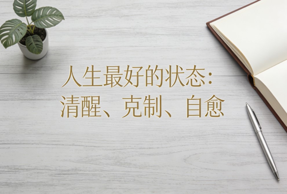 人生最好的状态：清醒、克制、自愈